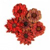 Paper flower set - Little Birdie - Phoebe Vintage Petals Red