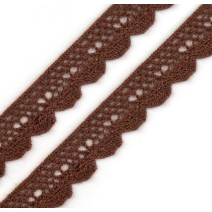 Cotton lace - brown - 1 meter