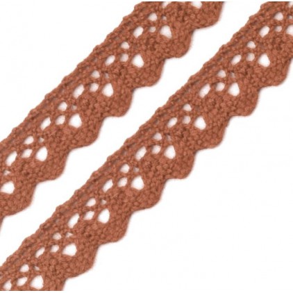Cotton lace - light brown - 1 meter