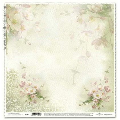 Scrapbooking paper vintage anemone - ITD Collection SCL623