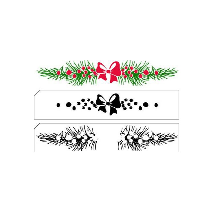 Stemple / pieczątki akrylowe warstwowe - Nellie`s Choice - Świąteczny border