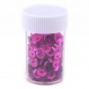 Cupped sequins in a jar - fuchsia