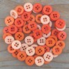 Buttons -Dovecraft - tanggerine - 60 pieces