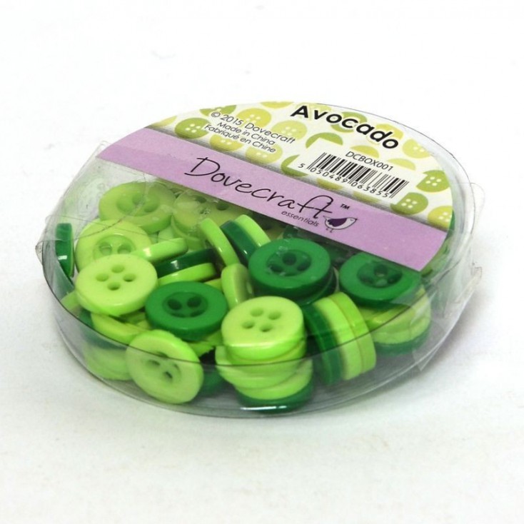 Buttons -Dovecraft - avocado - 60 pieces