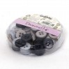 Buttons -Dovecraft - granite - 60 pieces