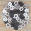 Buttons -Dovecraft - granite - 60 pieces