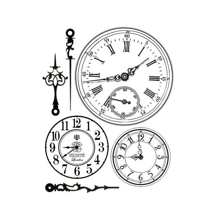 Set of clear stamps - Stamperia - Clock 01