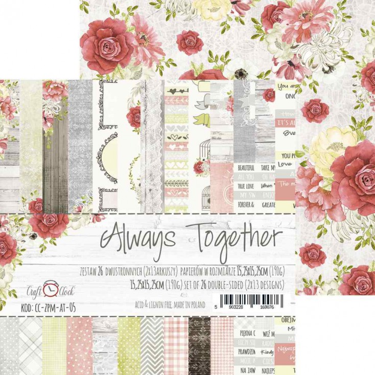 Pad of scrapbooking papers - Craft O Clock - Always Together