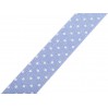 Cotton tape - denim with white dots