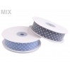 Cotton tape - denim with white dots