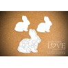 Laser LOVE - Cardboard -Rabbit with Lily of the Valley - Happy Easter