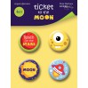 Selfadhesive buttons/badge - ScrapMir - Ticket to the moon