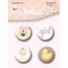 Selfadhesive buttons/badge - ScrapMir - Baby Doll