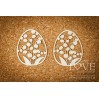 Laser LOVE - Cardboard - Easter eggs with Lily of the Valley - 2 pcs. - Happy Easter