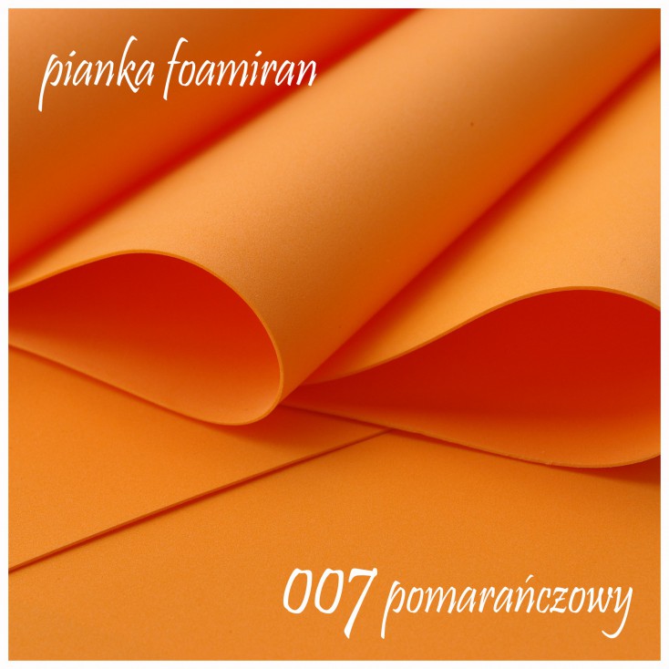 Foamiran, artistic foam - 0,6 mm - orange