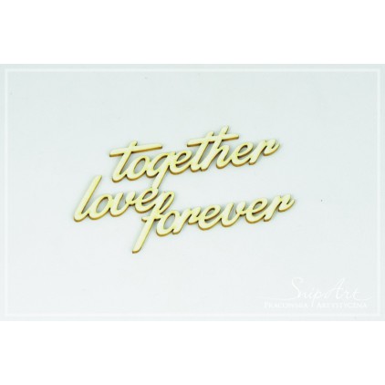 Napis Together love forever 2 - tekturka scrapbooking - SnipArt