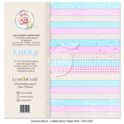 Stack of basic scrapbooking papers - Lullaby