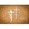 Laser LOVE - cardboardcross with the valleys- 1 pcs. - Baby lily