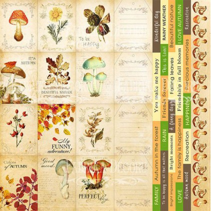 Papier do tworzenia kartek i scrapbookingu - Fabrika Decoru - Botany autumn cards - Obrazki do wycinania