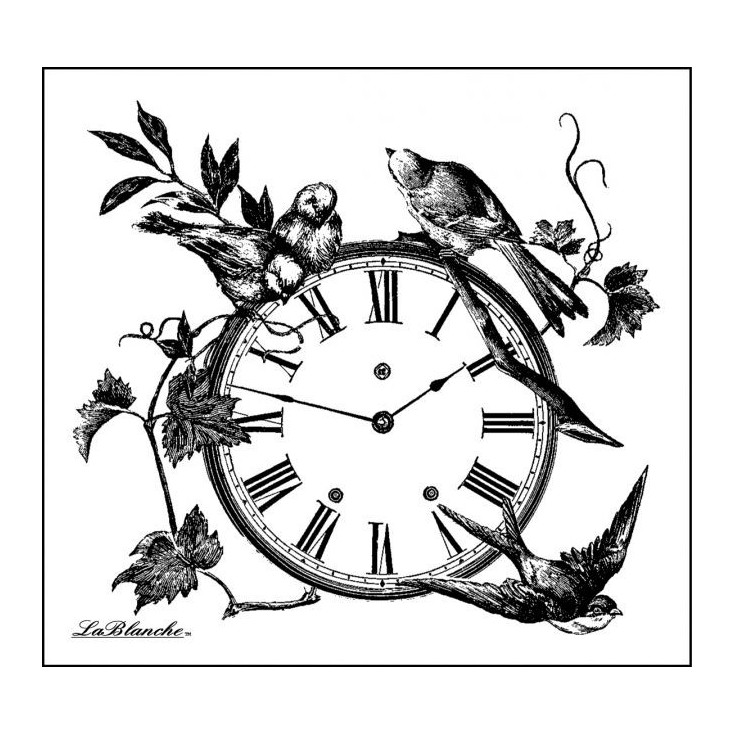 Silicon stamp - LaBlanche - Birds on a Clock