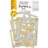 Set of frames - Fabrika Decoru - Gray with gold foiled - 50pcs