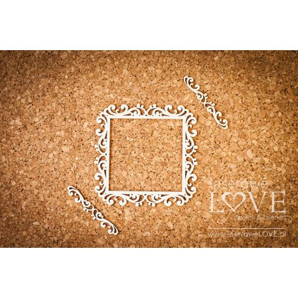 Laser LOVE - cardboard square frame Paroles