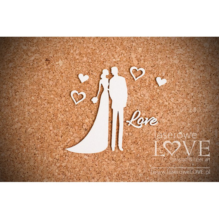 Laser LOVE - cardboard An elegant couple