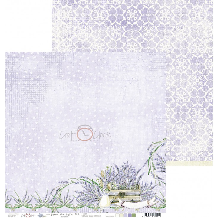 Scrapbooking paper - Craft O Clock - Lavender Hills - 02