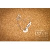 Laser LOVE - cardboard Heart frame with butterfly and flower - Soufre