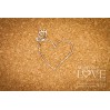 Laser LOVE - cardboard Heart frame with butterfly - Soufre