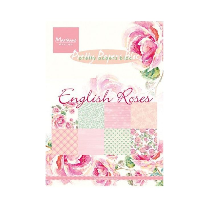 Marianne Design - Pad of scrapbooking papers - English Roses