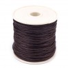 Cotton Waxed Cord - Ø1mm - one spool - dark brown