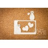 Laser LOVE - cardboard Frame with cats