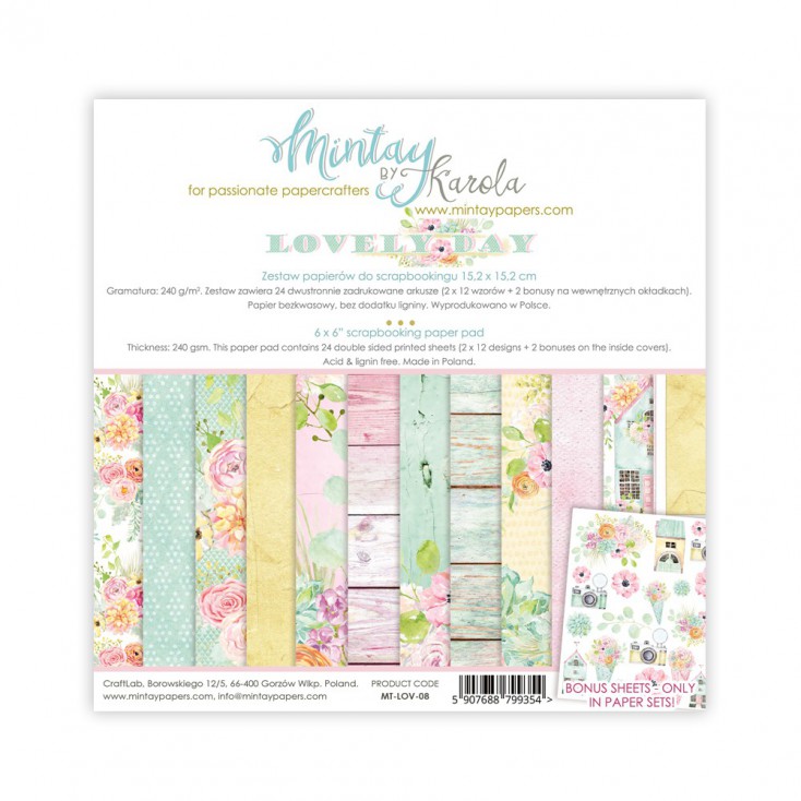 Scrapbooking paper pad - Mintay Papers - Lovely Day