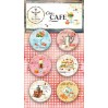 Selfadhesive buttons/badge - Bee Shabby - Our Cafe