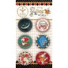 Selfadhesive buttons/badge - Bee Shabby - Follow the Alice