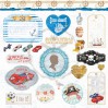 Set of scrapbooking papers - Bee Shabby - Boy Story