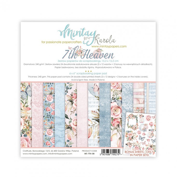 Scrapbooking paper pad - Mintay Papers -7th Heaven