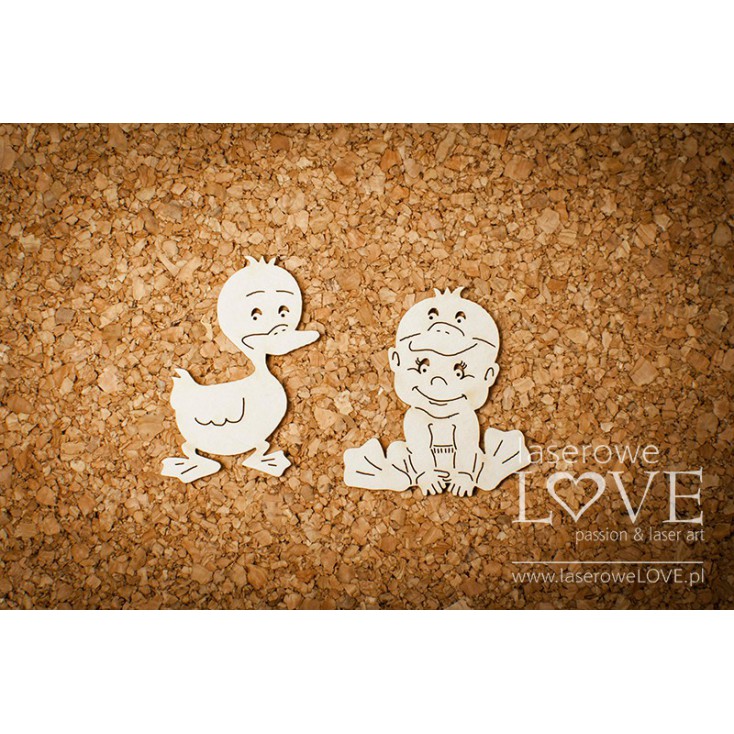 Laserowe Love- Cardboard - Boy with a duck - Emma & Billy