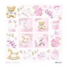 Set of scrapbooking papers - ScrapAndMe - Little Cuties - elements for self-cutting- girl