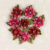 Paper flower set - Little Birdie - Victorian Hattie Passion- 8 flowers