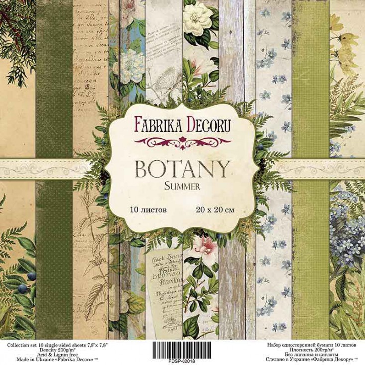 Zestaw papierów do tworzenia kartek i scrapbookingu - Fabrika Decoru - Botany Summer