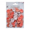 Paper flower set - Little Birdie - Valerie Peach & Cream - 48 flowers