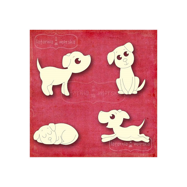 Latarnia Morska - Cardboard element - Kitten and dog -dog silhouettes