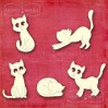 Latarnia Morska - Cardboard element - Kitten and dog -cat silhouettes