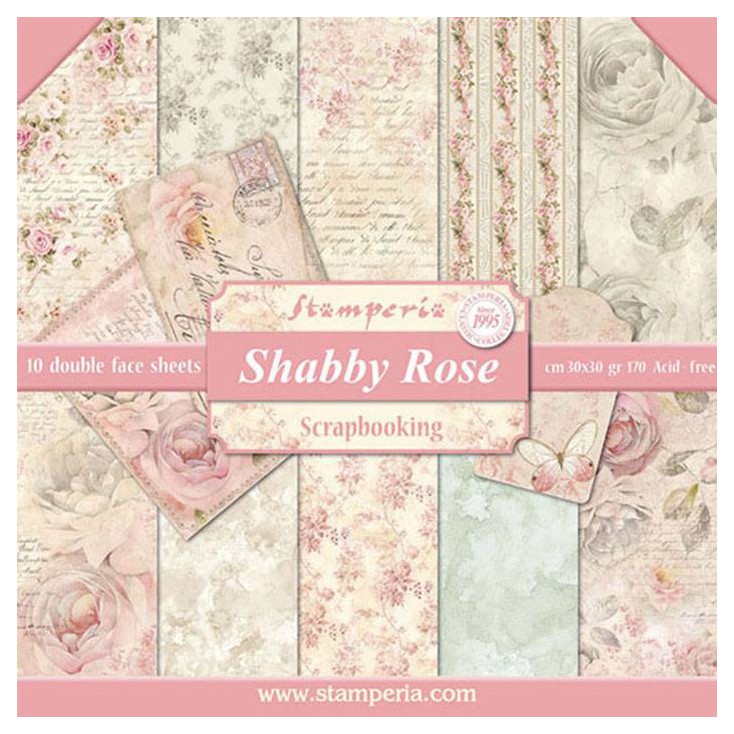 Stamperia - Set of scrapbooking papers - Shabby Rose