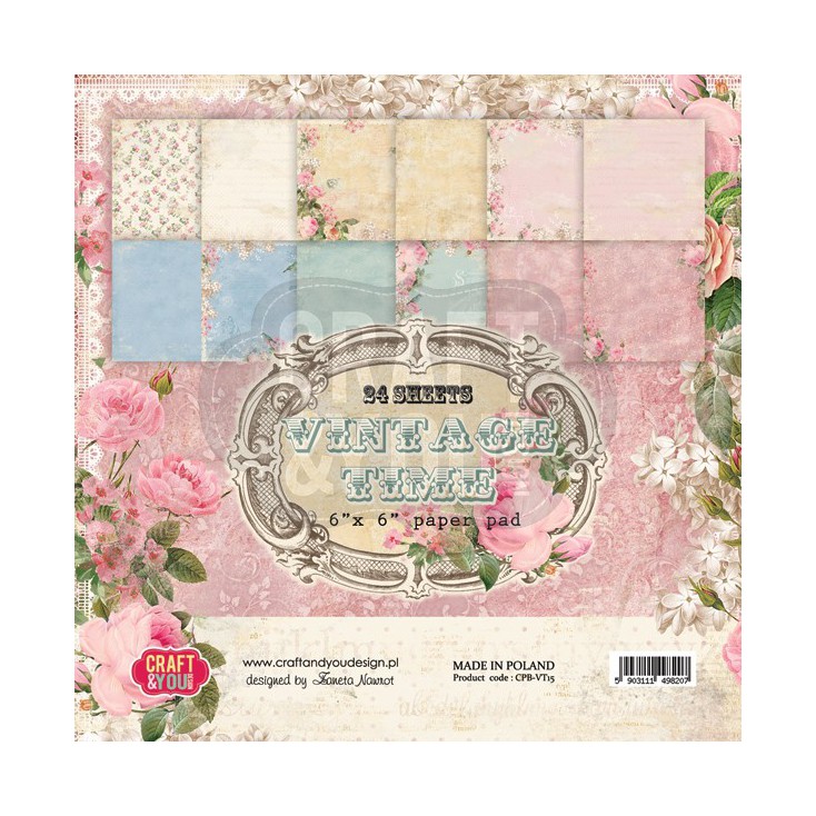 Craft and You Design - Pad of scrapbooking papers - Vintage Time