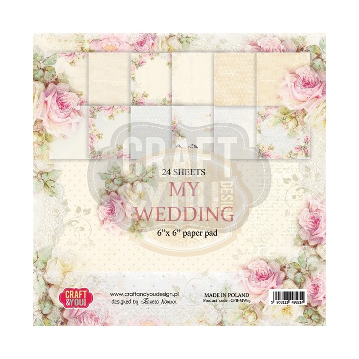 Craft and You Design - Pad of scrapbooking papers - My Wedding