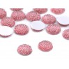Ground pebbles, cabochon, means for flowers 1.2 cm - coral