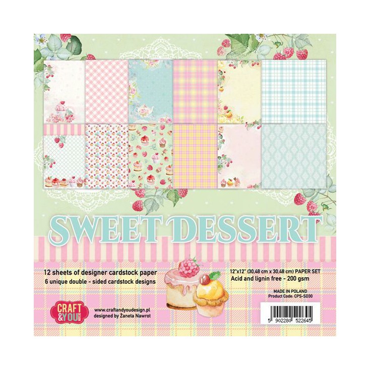 Set of scrapbooking papers - Craft and You Design - Sweet Desert